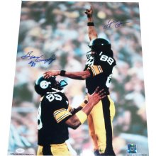 Lynn Swann, Bennie Cunningham Autographed Pittsburgh Steelers 16x20 Photo - JSA COA