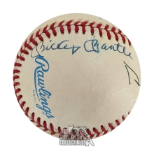Mantle/Jackson/Snider/Ford/Catfish Hunter Autographed Baseball- JSA LOA