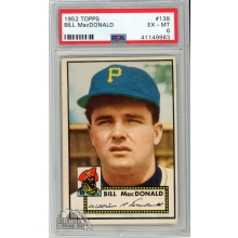 Bill MacDonald 1952 Topps Baseball Card #138 PSA 6 EX-MT