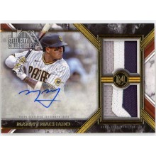 Manny Machado 2022 Topps Museum Dual Patch Autograph Card #SWDRA-MMA 14/25