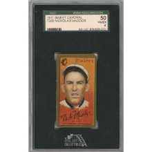 Nicholas Maddox 1911 Sweet Caporal T205 Baseball Card SGC 4 VG-EX