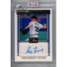 Greg Maddux 2022 Panini Three & Two Legendary Bronze Autograph Card #LS-GM 2/3