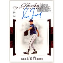 Greg Maddux 2020 Panini Flawless Signatures Ruby Autograph Card #FS-GM 12/15