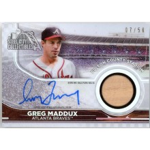 Greg Maddux 2022 Topps Tribute Stadium Signatures Relic Autograph Card #TSS-GM 7/50