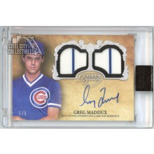 Greg Maddux 2021 Topps Dynasty Dual Jersey Relic Autograph Card #ADR-GM2 1/5