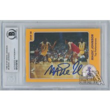 Magic Johnson 1986 Star Autograph Card #8 BAS
