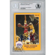 Magic Johnson 1986 Star Autograph Card #10 BAS