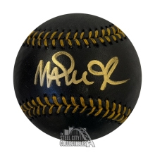 Magic Johnson Autographed Official Black MLB Baseball - BAS