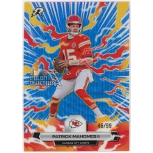 Patrick Mahomes 2025 Topps Resurgence Blue Surge Card #47 46/99