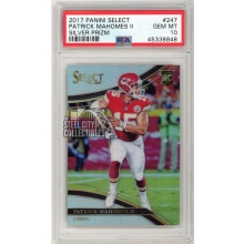 Patrick Mahomes 2017 Panini Select Field Level Silver Rookie Card #247 PSA 10