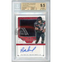 Patrick Mahomes 2019 Panini National Treasures Collegiate Silhouettes Jersey Autograph Card #2 3/25 BGS 9.5