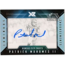 Patrick Mahomes 2017 Panini XR Luminous Endorsements Rookie Autograph Card #LE-PM 20/49