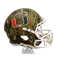 Malachi Toney Autographed Miami Camo Replica Full Size Football Helmet - JSA