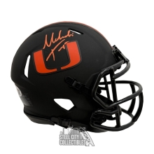 Malachi Toney Autographed Miami Eclipse Mini Football Helmet - JSA