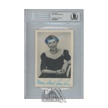 Mamie Doud Eisenhower Autographed 4x6 Photo - BAS
