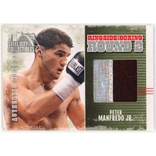 Peter Manfredo Jr 2011 ITG Ringside Boxing Silver Trunks Card #AM-37 Silver&Red