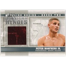 Peter Manfredo Jr 2011 ITG Ringside Boxing Hometown Heroes Silver Trunks Card #HH-16