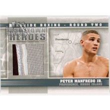Peter Manfredo Jr 2011 ITG Ringside Boxing Hometown Heroes Silver Trunks Patch Card HH-16