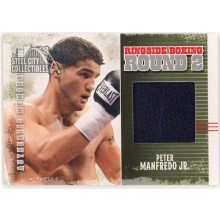Peter Manfredo Jr 2011 ITG Ringside Boxing Silver Trunks Card #AM-37 (Blue)