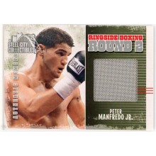 Peter Manfredo Jr 2011 ITG Ringside Boxing Silver Trunks Card #AM-37 (Silver)