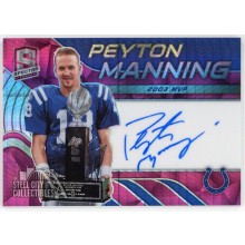 Peyton Manning 2020 Panini Spectra 2003 MVP Pink Prizm Autograph Card #T-PM3 2/3