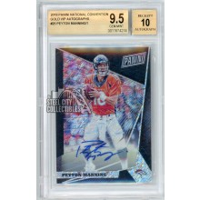 Peyton Manning 2018 Panini National VIP Black Shimmer Autograph Card #25 1/1 BGS 9.5
