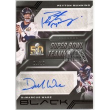 Peyton Manning DeMarcus Ware 2022 Panini Black Super Bowl Dual Autograph Card #SBTD-DEN 4/10