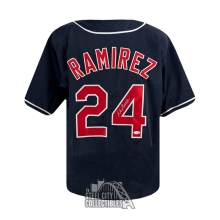 Manny Ramirez Autographed Cleveland Custom Navy Baseball Jersey - JSA