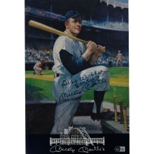 Mickey Mantle Autographed 10x16 Mantle's Menu W/ Best Wishes Sandy Inscription- BAS LOA AC40240