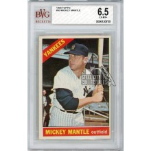 Mickey Mantle 1966 Topps Baseball Card #50 BVG 6.5