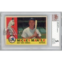 Mickey Mantle 1960 Topps Baseball Card #350 BVG 5