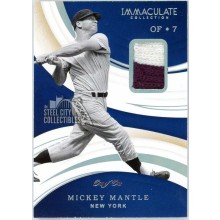 Mickey Mantle 2020 Panini Immaculate Patch Relic Card #7 1/1