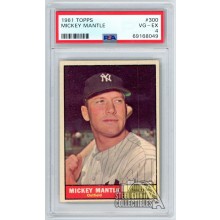 Mickey Mantle 1961 Topps Card #300 PSA 4 VG-EX (049)