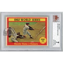 Mickey Mantle 1961 Topps Baseball World Series Card #307 BVG 7