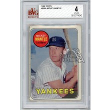 Mickey Mantle 1969 Topps Baseball Card #500A BVG 4