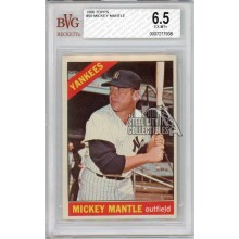 Mickey Mantle 1966 Topps Baseball Card #50 BVG 6.5 (938)