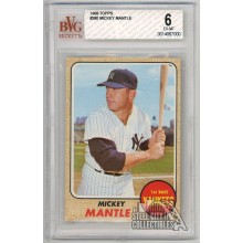 Mickey Mantle 1968 Topps Card #280 BVG 6 EX-MT