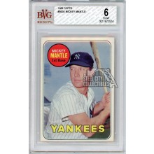 Mickey Mantle 1969 Topps Baseball Card #500A BVG 6
