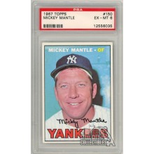 Mickey Mantle 1967 Topps Card #150 PSA 6 EX-MT