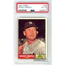 Mickey Mantle 1961 Topps Card #300 PSA 4 VG-EX (377)