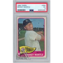 Mickey Mantle 1965 Topps Card #350 PSA 3 VG
