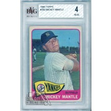 Mickey Mantle 1965 Topps Card #350 BVG 4 VG-EX