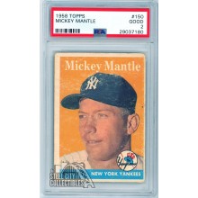 Mickey Mantle 1958 Topps Card #150 PSA 2 Good