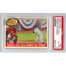 Mickey Mantle 1959 Topps Baseball Thrills 42nd Homer Card #461 PSA 6 EX-MT