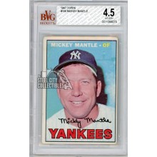 Mickey Mantle 1967 Topps Baseball Card #150 BVG 4.5