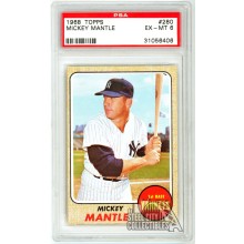 Mickey Mantle 1968 Topps Card #280 PSA 6 EX-MT (406)