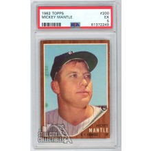 Mickey Mantle 1962 Topps Card #200 PSA 5 EX (249)