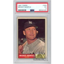 Mickey Mantle 1961 Topps Card #300 PSA 5 EX (425)