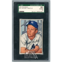 Mickey Mantle 1952 Bowman Baseball Card #101 SGC 6 EX-NM