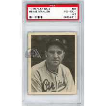Heinie Manush 1939 Play Ball Baseball Card #94 PSA 4.5